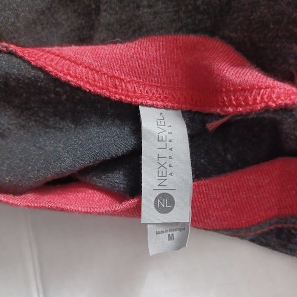 Mickey Mouse Raglan T-Shirt Medium Red & Black -Sequined Accents -Next Level - Picture 13 of 16